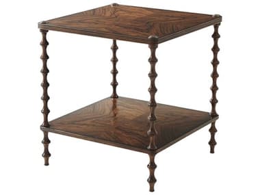 Theodore Alexander Essential 26&quot; Square Wood Pacific Walnut Mahogany End Table TAL5005601