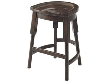 Theodore Alexander French Provincial Mahogany Wood Rustic Byron Counter Stool TAL4400237