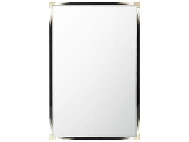 Theodore Alexander Black Lacquered / Faux Horn Brass Floor Mirror TAL3102449