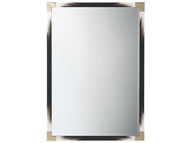 Theodore Alexander Black Lacquered / Faux Horn Brass Wall Mirror TAL3102450
