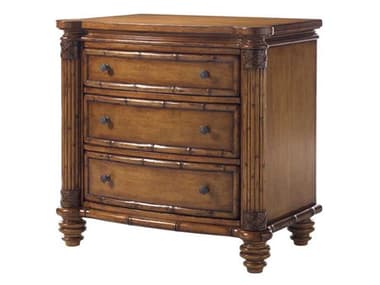 Tommy Bahama Island Estate Barbados 32" Wide 3-Drawers Brown Solid Wood Nightstand TO010531623
