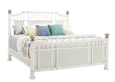 Tommy Bahama Ivory Key Prichards Bay White Solid Wood King Panel Bed TO010543134C
