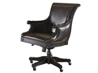 Tommy Bahama Kingstown Black Leather Adjustable Swivel Tilt Executive Desk Chair TO01061993801