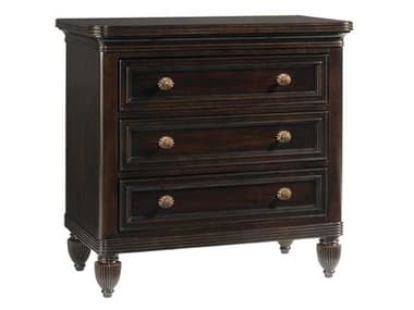 Tommy Bahama Royal Kahala Orchid 34&quot; Wide 3-Drawers Brown Solid Wood Nightstand TO010537621