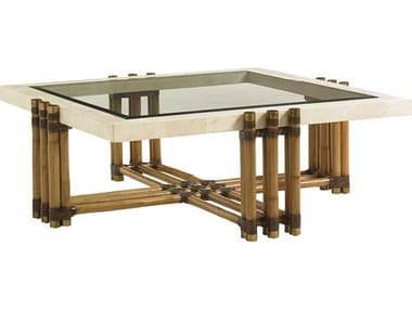 Tommy Bahama Twin Palms Weston 48" Square Glass Cocktail Table TO558947