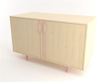 Tronk Design Chapman Storage Collection 47'' Maple Wood Pink Sideboard TROCHP2U2DOMPLPK