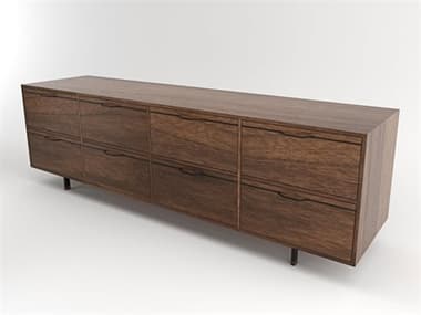 Tronk Design Chapman Storage Long 94" Wide 8-Drawers Brown Walnut Wood Double Dresser TROCHP4U4DWWALBL