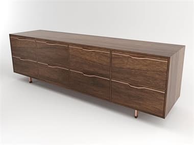 Tronk Design Chapman Storage Long 94" Wide 8-Drawers Brown Walnut Wood Double Dresser TROCHP4U4DWWALCP