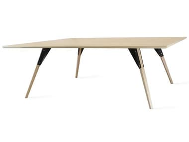 Tronk Design Clarke Collection 54" Rectangular Wood Black Coffee Table TROCLKCOFMPLLGRECBL