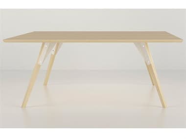 Tronk Design Clarke Collection 40" Square Wood White Coffee Table TROCLKCOFMPLSMSQWH