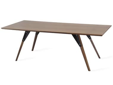 Tronk Design Clarke Collection 54" Rectangular Wood Black Coffee Table TROCLKCOFWALXSMRECBL