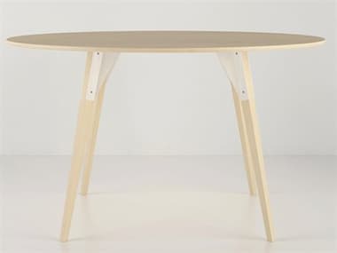 Tronk Design Clarke Collection 54" Oval Wood White Dining Table TROCLKDINMPLLGOVLWH