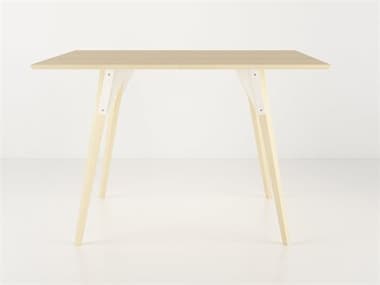 Tronk Design Clarke Collection 54" Rectangular Wood White Dining Table TROCLKDINMPLLGRECWH