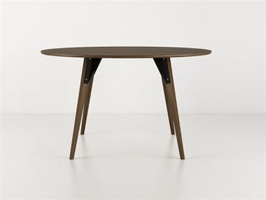 Tronk Design Clarke Collection 54" Oval Wood Black Dining Table TROCLKDINWALLGOVLBL