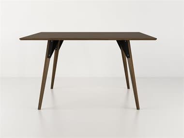 Tronk Design Clarke Collection 54" Rectangular Wood Black Dining Table TROCLKDINWALLGRECBL