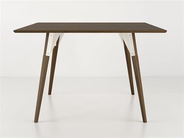 Tronk Design Clarke Collection 46" Square Wood White Dining Table TROCLKDINWALLGSQWH