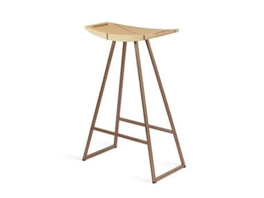 Tronk Design Maple Wood Rose Copper Counter Stool TROROBMPLCTRINLCP