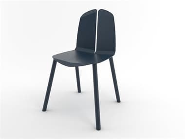 Tronk Design Oak Wood Blue Side Dining Chair TRONOACHRNVNV