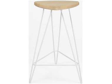 Tronk Design Madison White Side Counter Height Stool TROMADCTRMPLWH