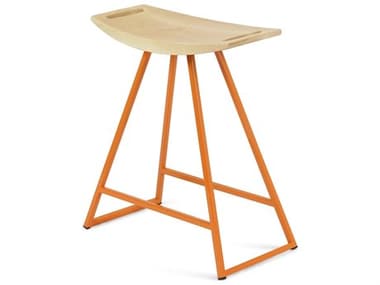 Tronk Design Robert Maple / Orange Dining Stool TROROBMPLTBLNOINLOR