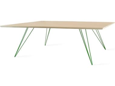 Tronk Design Williams 54" Rectangular Wood Maple Green Coffee Table TROWILCOFMPLLGRECGN