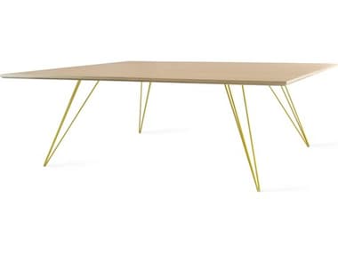 Tronk Design Williams Maple / Yellow 54'' Wide Rectangular Coffee Table TROWILCOFMPLLGRECYL