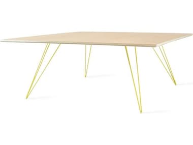 Tronk Design Williams Maple / Yellow 46'' Wide Square Coffee Table TROWILCOFMPLLGSQYL
