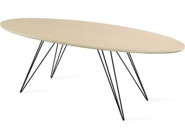 Tronk Design Williams Maple / Black 54'' Wide Oval Coffee Table TROWILCOFMPLXSMOVLBL