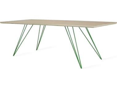 Tronk Design Williams 54" Rectangular Wood Maple Green Coffee Table TROWILCOFMPLXSMRECGN