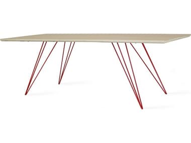 Tronk Design Williams Maple / Red 54'' Wide Rectangular Coffee Table TROWILCOFMPLXSMRECRD