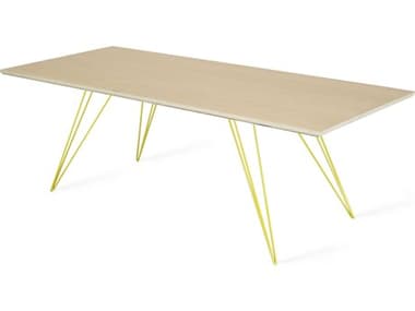 Tronk Design Williams Maple / Yellow 54'' Wide Rectangular Coffee Table TROWILCOFMPLXSMRECYL