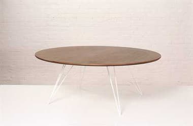 Tronk Design Williams Round Wood Coffee Table TROWILCOFWALLGCIRWH