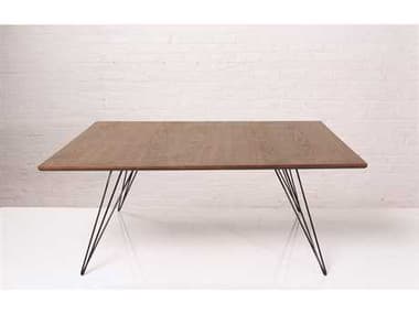 Tronk Design Williams 46" Square Wood Coffee Table TROWILCOFWALLGSQBL