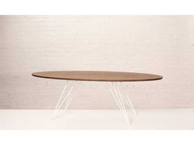 Tronk Design Williams 23" Oval Wood Coffee Table TROWILCOFWALXSMOVLWH