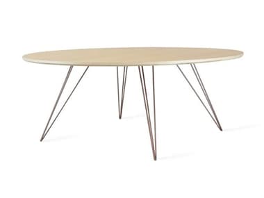 Tronk Design Williams Table Collection 46" Round Wood Rose Copper Coffee TROWILCOFMPLLGCIRCP