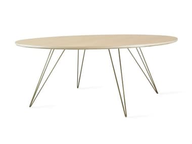 Tronk Design Williams Table Collection 46" Round Wood Brassy Gold Coffee TROWILCOFMPLLGCIRGD