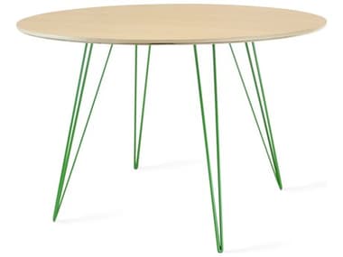 Tronk Design Williams 54" Oval Wood Maple Green Dining Table TROWILDINMPLLGOVLGN