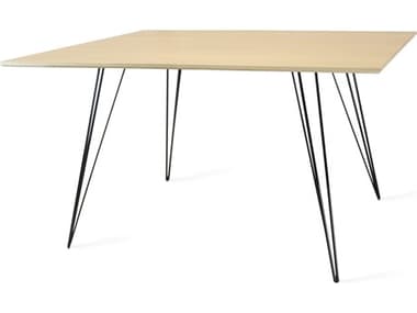 Tronk Design Williams 54" Rectangular Wood Maple Black Dining Table TROWILDINMPLLGRECBL