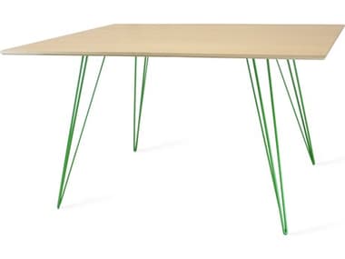 Tronk Design Williams 54" Rectangular Wood Maple Green Dining Table TROWILDINMPLLGRECGN