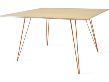 Tronk Design Williams 54" Rectangular Wood Maple Orange Dining Table TROWILDINMPLLGRECOR