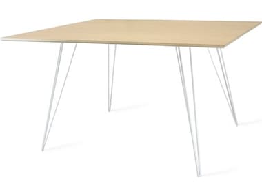 Tronk Design Williams 54" Rectangular Wood Maple White Dining Table TROWILDINMPLLGRECWH
