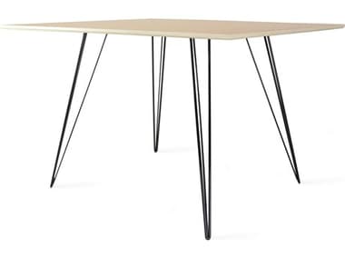 Tronk Design Williams 46" Rectangular Wood Maple Black Dining Table TROWILDINMPLSMRECBL
