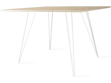 Tronk Design Williams 46" Rectangular Wood Maple White Dining Table TROWILDINMPLSMRECWH