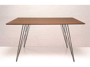 Tronk Design Williams Walnut 54L x 46 Wide Rectangular Dining Table TROWILDINWALLGRECBL
