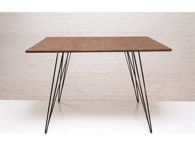 Tronk Design Williams 46" Square Wood Dining Table TROWILDINWALLGSQBL