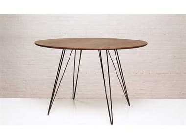 Tronk Design Williams 40" Oval Wood Dining Table TROWILDINWALSMOVLBL