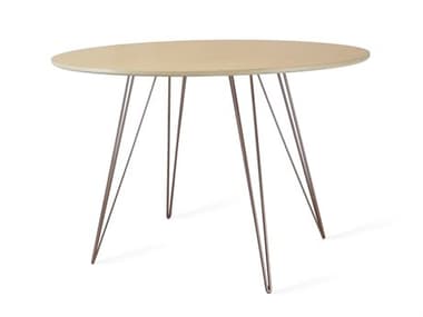 Tronk Design Williams Table Collection 54" Oval Wood Rose Copper Dining TROWILDINMPLLGOVLCP