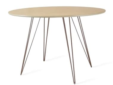 Tronk Design Williams Table Collection 46" Oval Wood Rose Copper Dining TROWILDINMPLSMOVLCP