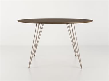 Tronk Design Williams Table Collection 46" Round Wood Rose Copper Dining TROWILDINWALLGCIRCP