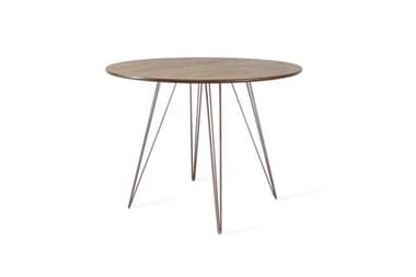Tronk Design Williams Table Collection 40" Round Wood Rose Copper Dining TROWILDINWALSMCIRCP